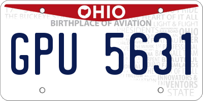 OH license plate GPU5631