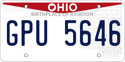 OH license plate GPU5646