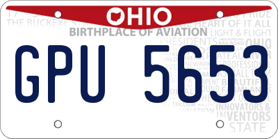 OH license plate GPU5653