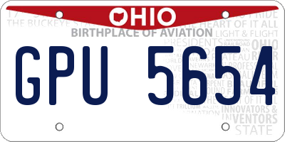 OH license plate GPU5654