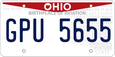 OH license plate GPU5655
