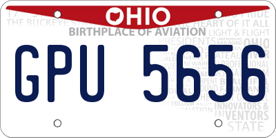 OH license plate GPU5656