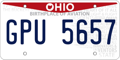 OH license plate GPU5657