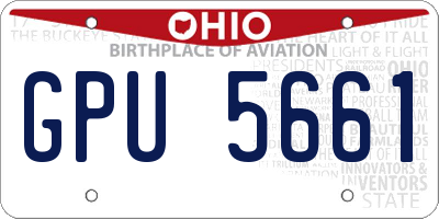OH license plate GPU5661