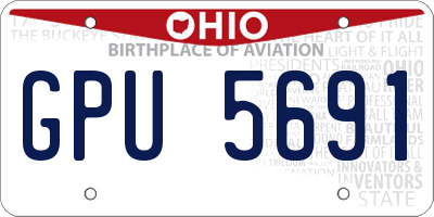 OH license plate GPU5691