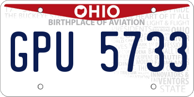 OH license plate GPU5733