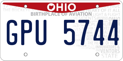OH license plate GPU5744