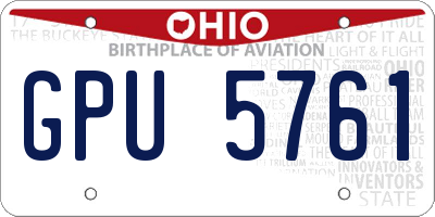 OH license plate GPU5761