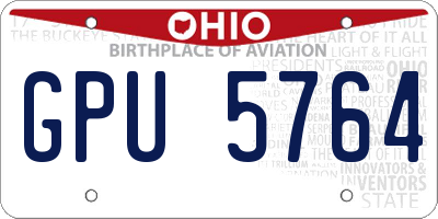 OH license plate GPU5764