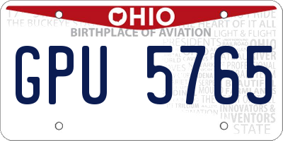 OH license plate GPU5765