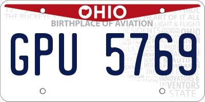 OH license plate GPU5769