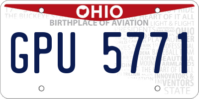 OH license plate GPU5771