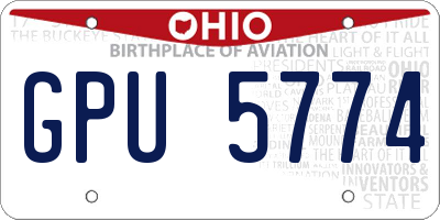 OH license plate GPU5774