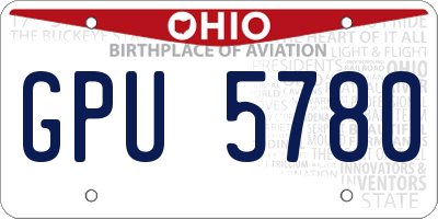 OH license plate GPU5780