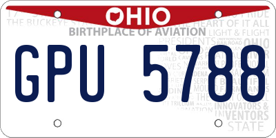OH license plate GPU5788