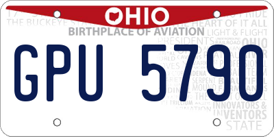 OH license plate GPU5790
