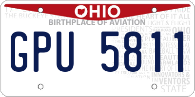 OH license plate GPU5811