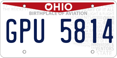 OH license plate GPU5814