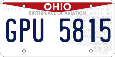 OH license plate GPU5815