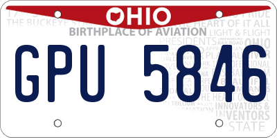 OH license plate GPU5846