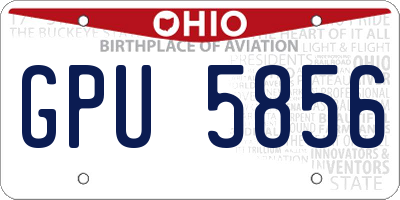OH license plate GPU5856