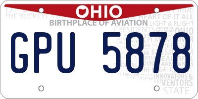 OH license plate GPU5878