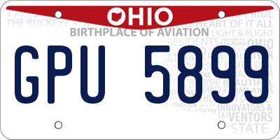 OH license plate GPU5899