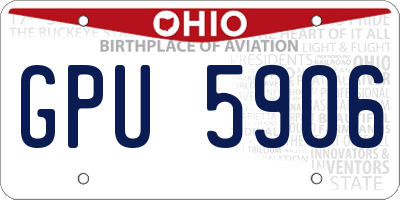 OH license plate GPU5906