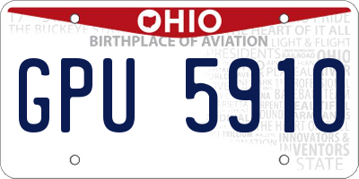 OH license plate GPU5910