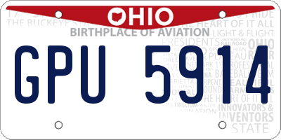 OH license plate GPU5914