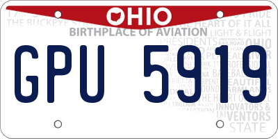 OH license plate GPU5919