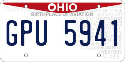 OH license plate GPU5941