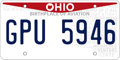 OH license plate GPU5946