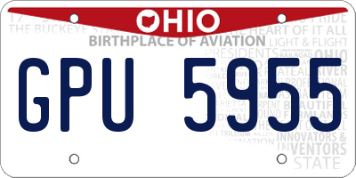OH license plate GPU5955