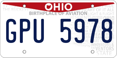 OH license plate GPU5978