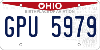 OH license plate GPU5979