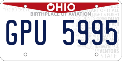 OH license plate GPU5995