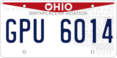OH license plate GPU6014