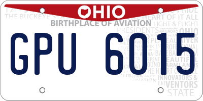 OH license plate GPU6015