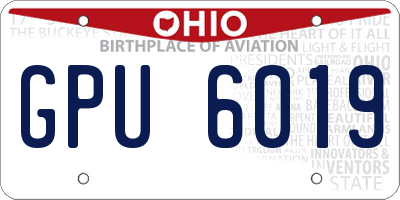 OH license plate GPU6019