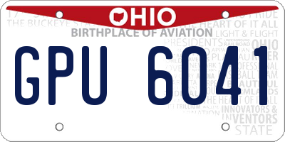 OH license plate GPU6041