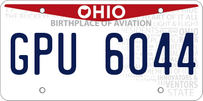 OH license plate GPU6044
