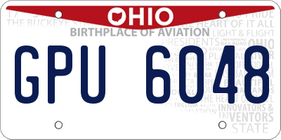 OH license plate GPU6048