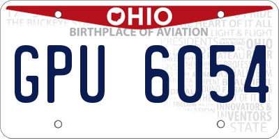 OH license plate GPU6054