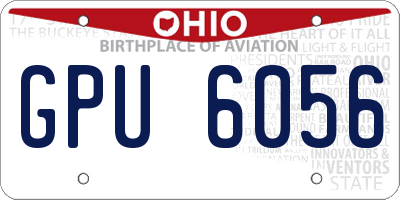 OH license plate GPU6056