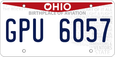 OH license plate GPU6057