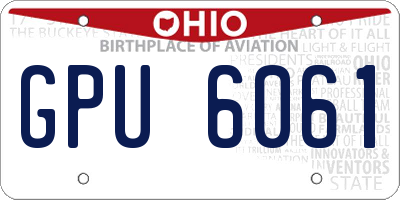 OH license plate GPU6061