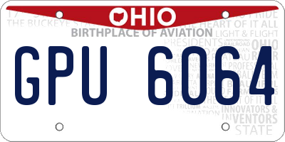 OH license plate GPU6064