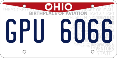 OH license plate GPU6066