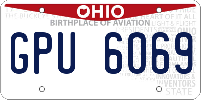 OH license plate GPU6069